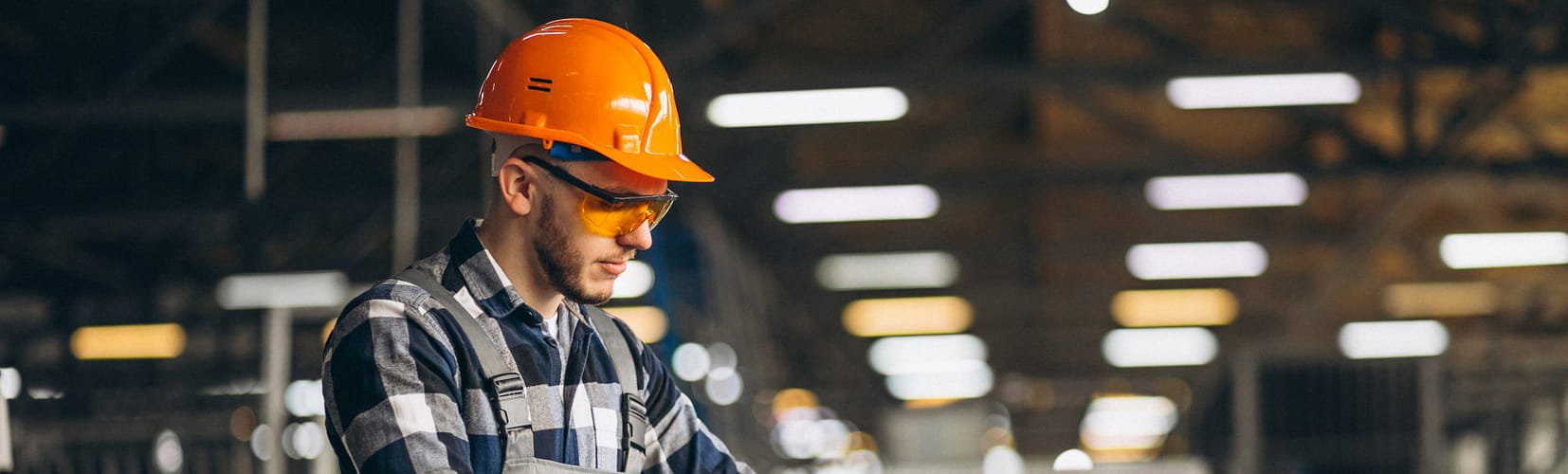 Male worker at a factory